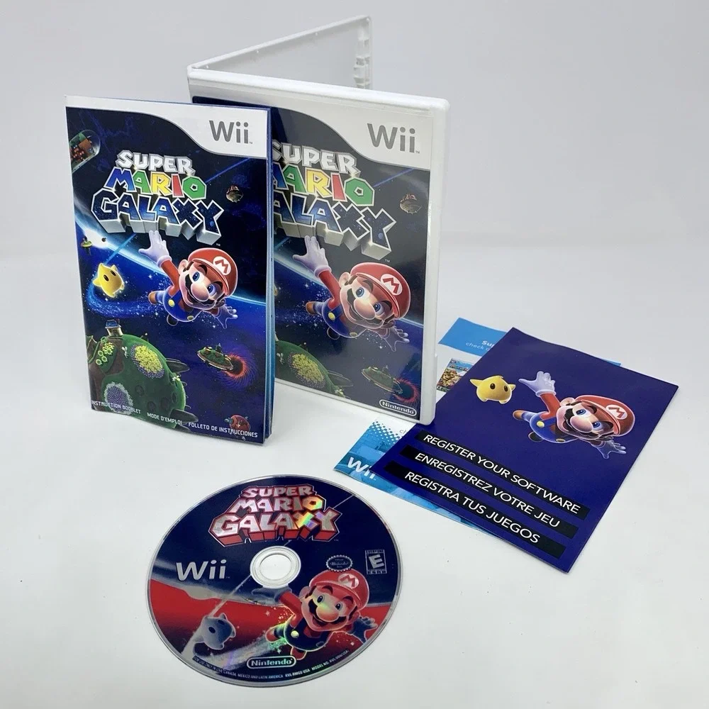 Super Mario Galaxy (Nintendo Wii, 2007) CIB w Manual, Inserts